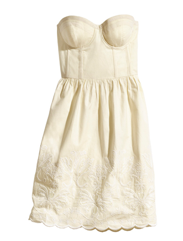 Robe bustier blanche coton