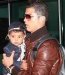 Le footballeur Cristiano Ronaldo accompagné de son fils Cristiano Jr