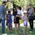 Heidi Klum au parc avec ses enfants et leur nounou