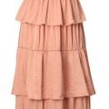 H&M collection printemps été 2011 robe longue romantique rose pastel volantée