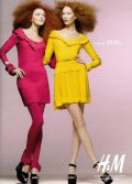 Legging rose et robe jaune Sonia Rykiel pour H&M