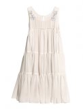 Robe sans manches à volants blanc cassé en polyester recyclé Collection Printemps-Eté 2011 H&M Conscious Collection