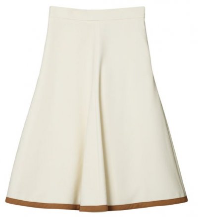 Tendance de mode rétro été 2011 chez H&M jupe beige bas cuir