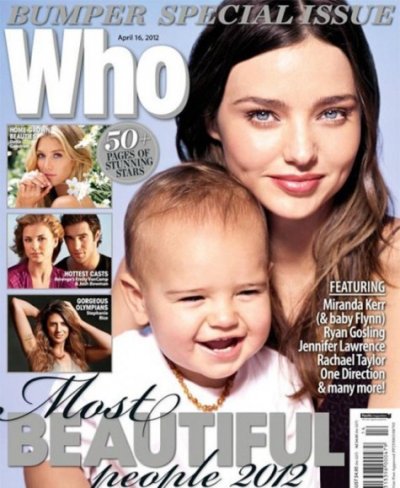Miranda Kerr et son fils Flynn en une de Who 