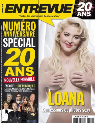 Loana, covergirl sexy du magazine Entrevue
