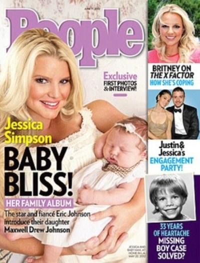 Jessica Simpson présente sa fille Maxwell en couverture de People