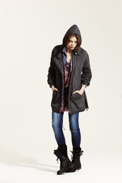 Veste à capuche et jean délavé ICODE collection femme automne-hiver 2010-2011
