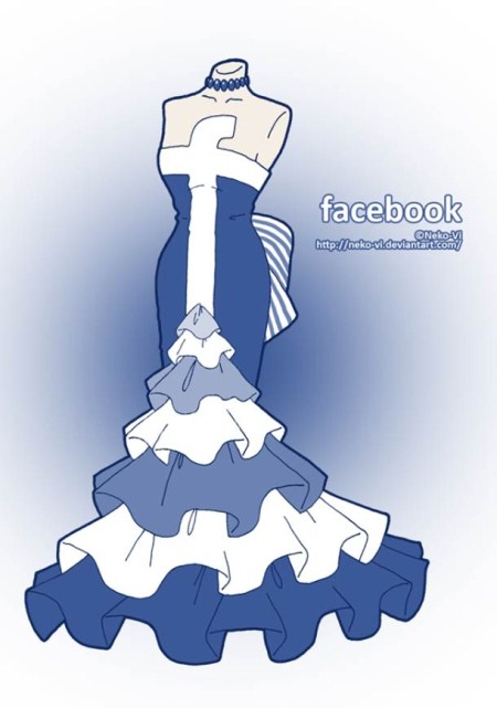 La robe « Facebook » dessinée par Victor Faretina