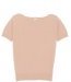 Pull à manches courtes beige Petit Bateau en coton et lin mélangés
