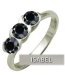 Bague trilogie en diamant noir chez Isabel.com