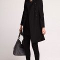 Manteau en laine noir style officier petite robe noire 1.2.3 collection mode femme automne hiver 2010 2011