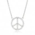 Collier argent peace and love Histoire d'Or Collection Automne hiver 2011/2012