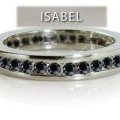 Bague éternité avec des diamants noirs sur isabel.com