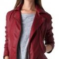 Blouson simili cuir rouge esprit rock Promod Collection Hiver 2012