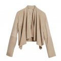 Collection été 2011 veste en peau retournée daim nude plissée H&M femme