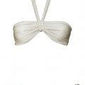 Beachwear H&M collection été 2011 bikini blanc bandeau et noeuds lacets