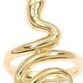 Bague en plaqué or jaune en forme de serpent
