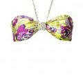 Maillot 2 pièces H&M imprimé liberty aux couleurs flashys haut bandeau collection summer 2011