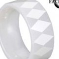 Bague Facette Fybaken céramique blanche