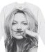 Kate Moss, à nouveau avec la moustache pour Eleven Paris