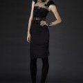Jupe noire top corset Burberry femme hiver 2011