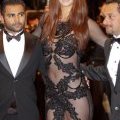 Candice Boucher en robe transparente noire Gavin Rajah au 64° Festival de Cannes