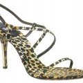 Sandale D&G imprimé léopard avec un talon métal et de fines lanières collection été 2011