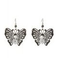 Boucles d'oreilles Promod en forme de papillon décorées d'une perle et d'une fleur collection mode été 2011