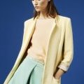 Blazer long jaune sans col Zara collection Printemps-Éte 2012
