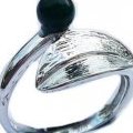 Bague en argent avec onyx de D’Gem