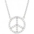 Collier argent peace and love Histoire d'Or Collection Automne hiver 2011/2012