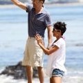 Halle Berry et Oliver Martinez à la plage