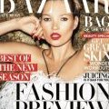 Kate Moss en couverture de Harper’s Bazaar 