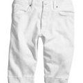 Short blanc en jean coton biologique H&M 2011 Printemps-Eté Conscious Collection Homme