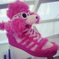 Baskets Pink Poodle Jeremy Scott pour Adidas Originals