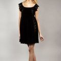 Robe noire coton bio ajourée collection Pure Threads par Alberta Ferretti et Emma Watson 2011