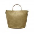 Grand sac shopper rigide kaki