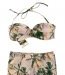 Bikini culotte haute bandeau bretelles amovibles imprimé hawaïen H&M for Water collection été 2012