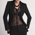 Blazer noir chemisier dentelle transparent collection mode femme 1.2.3 automne hiver 2010 2011