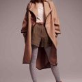 Manteau beige et short marroncollection femme H&M Automne-Hiver 2010-2011