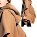 Manteau camel à capuche oversized collection Etam automne hiver 2010 2011