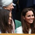 Kate et Pippa Middleton assistent à la finale hommes du tournoi de Wimbledon