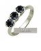 Bague trilogie en diamant noir chez Isabel.com