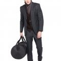 Costume cintré gris et gilet marron Serge Blanco collection homme automne hiver 2010 2011 2