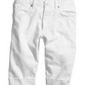 Short blanc en jean coton biologique H&M 2011 Printemps-Eté Conscious Collection Homme