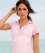 Polo en piqué de coton rose