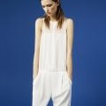 Un combi-pantalon blanc Zara : collection printemps-été 2012