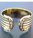 Bague vintage 3 ors et diamants
