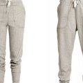 Pantalon jogging gris taille élastique ruban à nouer devant femme homme H&M 2011 printemps-été Fashion against AIDS