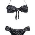 Maillot Billabong femme imprimé léopard noir et gris haut bandeau collection été 2011